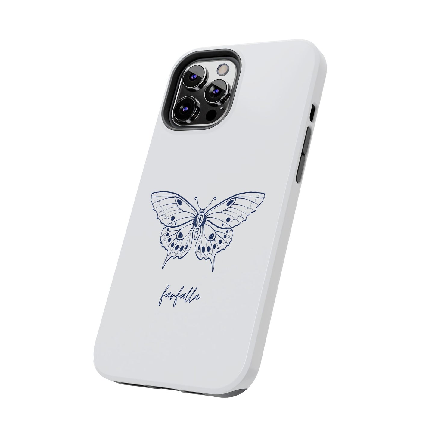 Farfalla Tough Phone Case - Butterfly Design, Protective Cover, Hard Shell Case, Stylish Smartphone Accessories, Gift for Tech Lovers