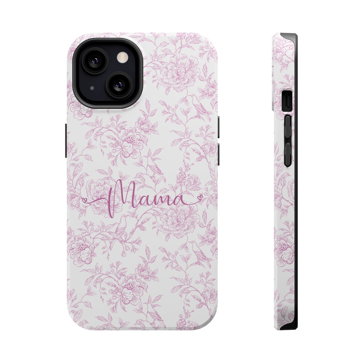 Chic Floral Magnetic Phone Case for Moms, Personalized Phone Cover, Stylish Tough Phone Case, Mother's Day Gift, Custom Phone Case