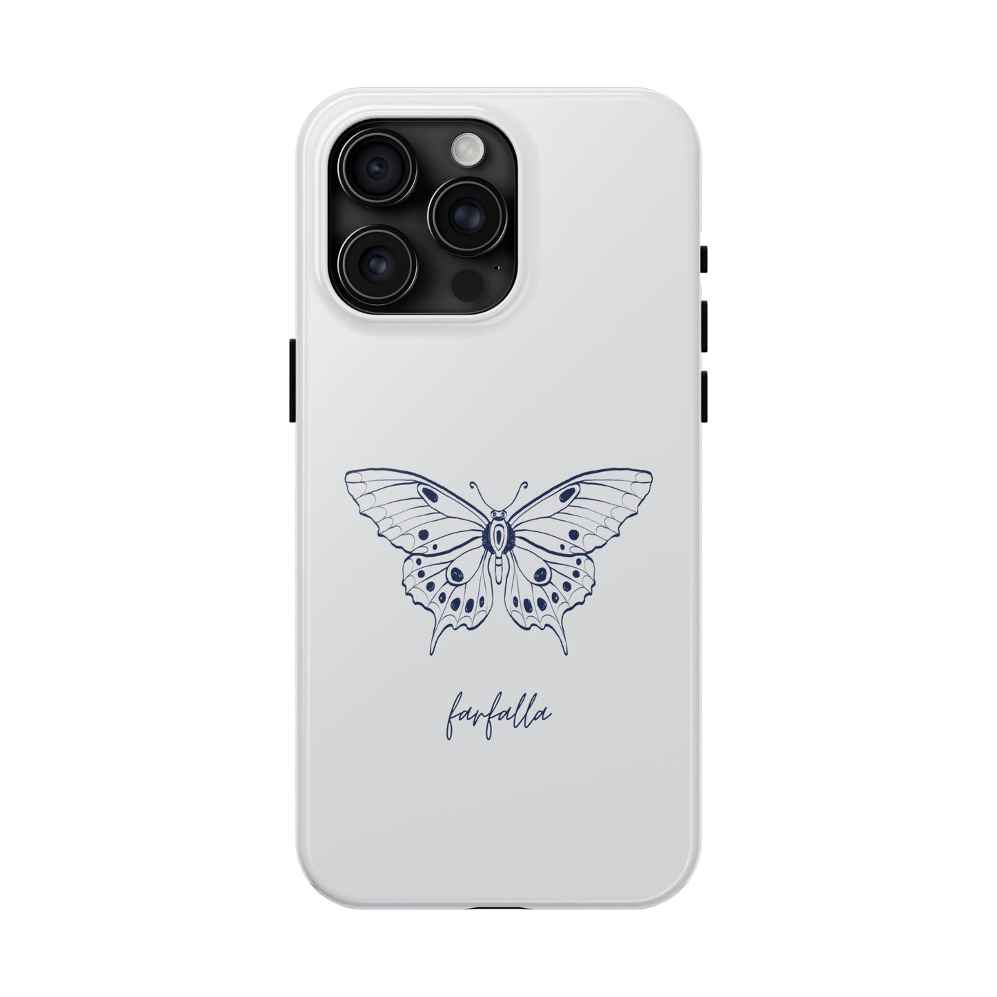 Farfalla Tough Phone Case - Butterfly Design, Protective Cover, Hard Shell Case, Stylish Smartphone Accessories, Gift for Tech Lovers