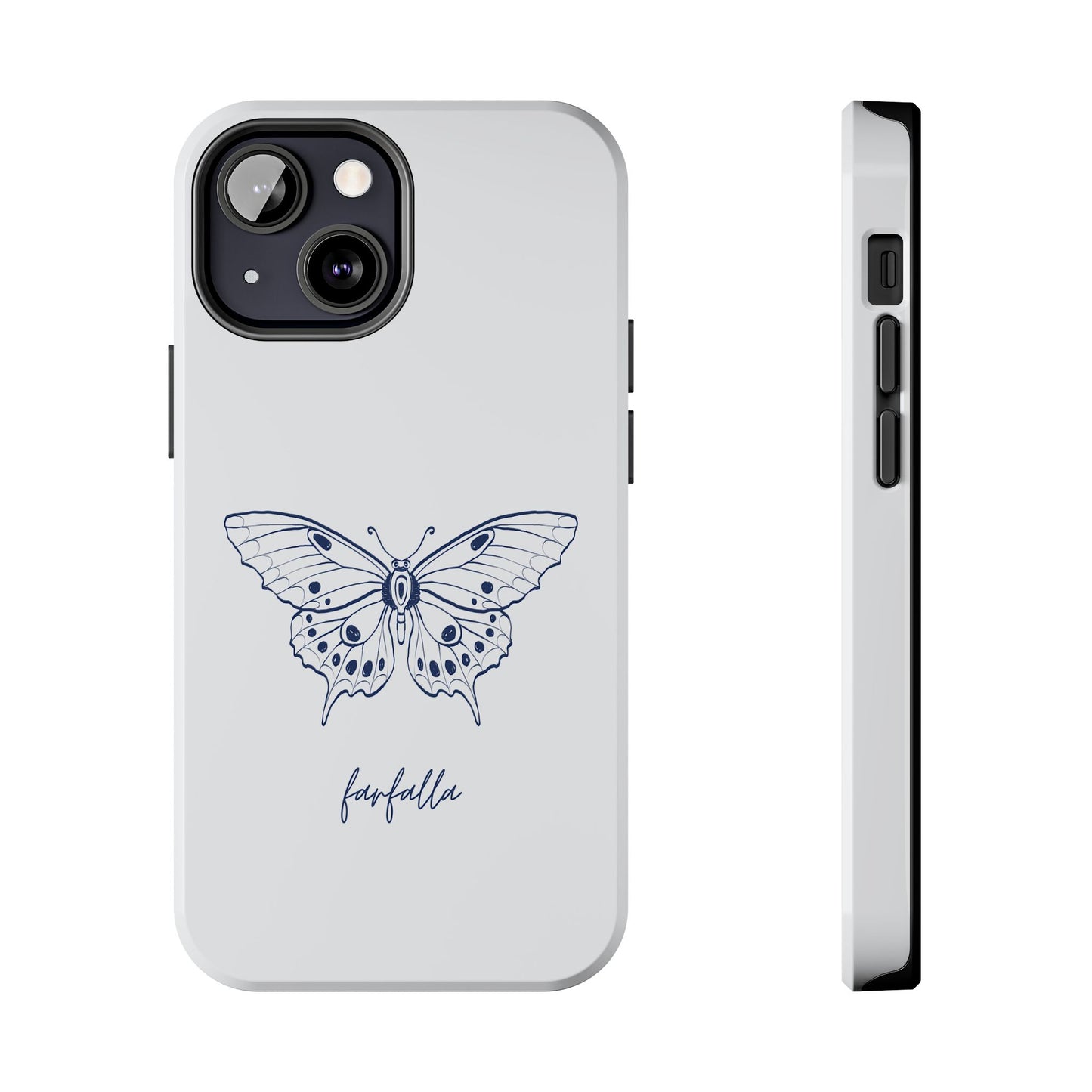 Farfalla Tough Phone Case - Butterfly Design, Protective Cover, Hard Shell Case, Stylish Smartphone Accessories, Gift for Tech Lovers