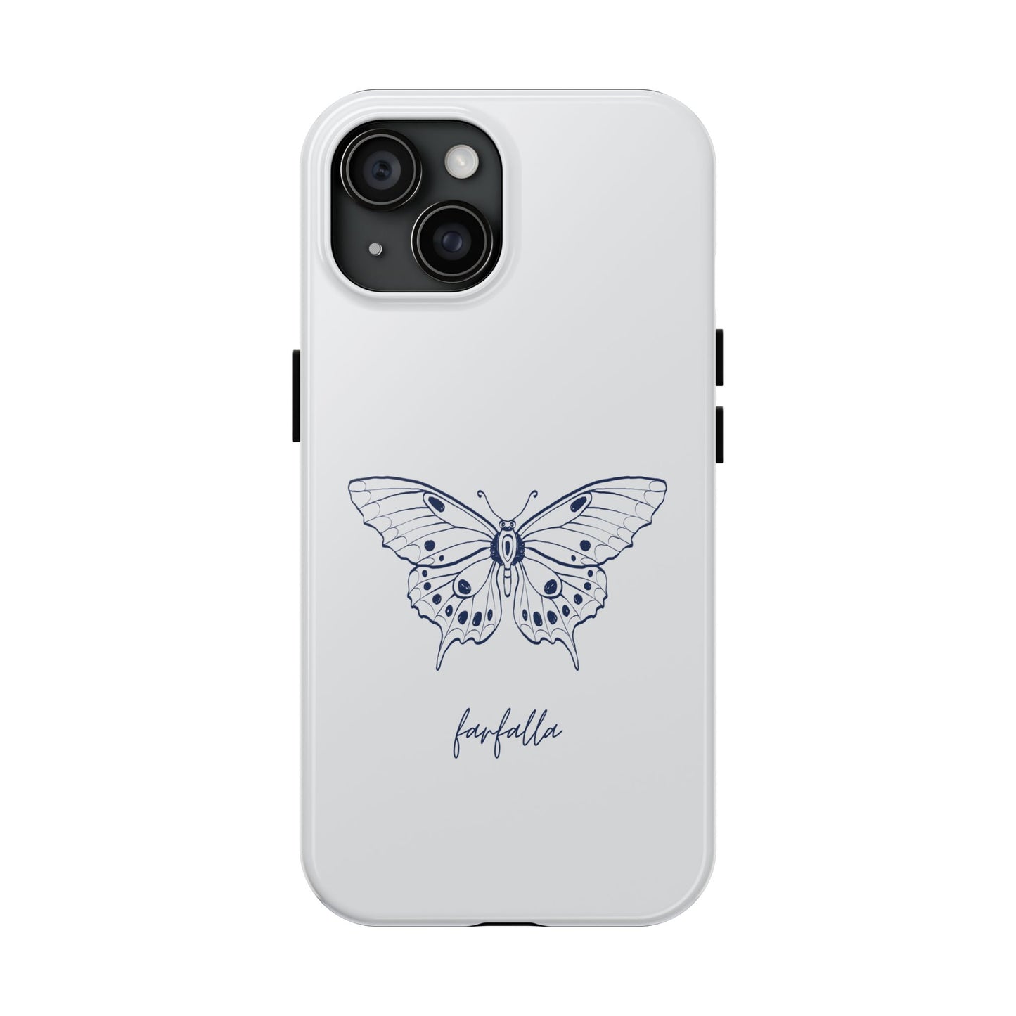 Farfalla Tough Phone Case - Butterfly Design, Protective Cover, Hard Shell Case, Stylish Smartphone Accessories, Gift for Tech Lovers