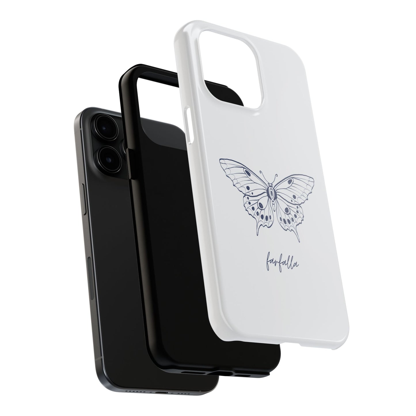 Farfalla Tough Phone Case - Butterfly Design, Protective Cover, Hard Shell Case, Stylish Smartphone Accessories, Gift for Tech Lovers