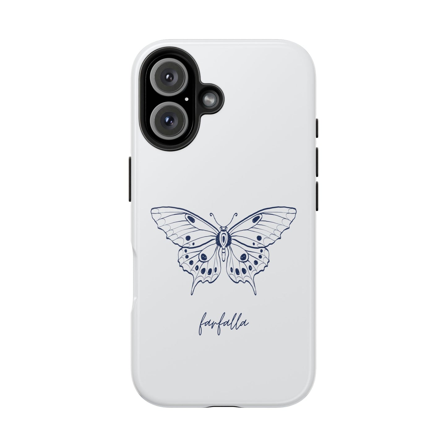 Farfalla Tough Phone Case - Butterfly Design, Protective Cover, Hard Shell Case, Stylish Smartphone Accessories, Gift for Tech Lovers