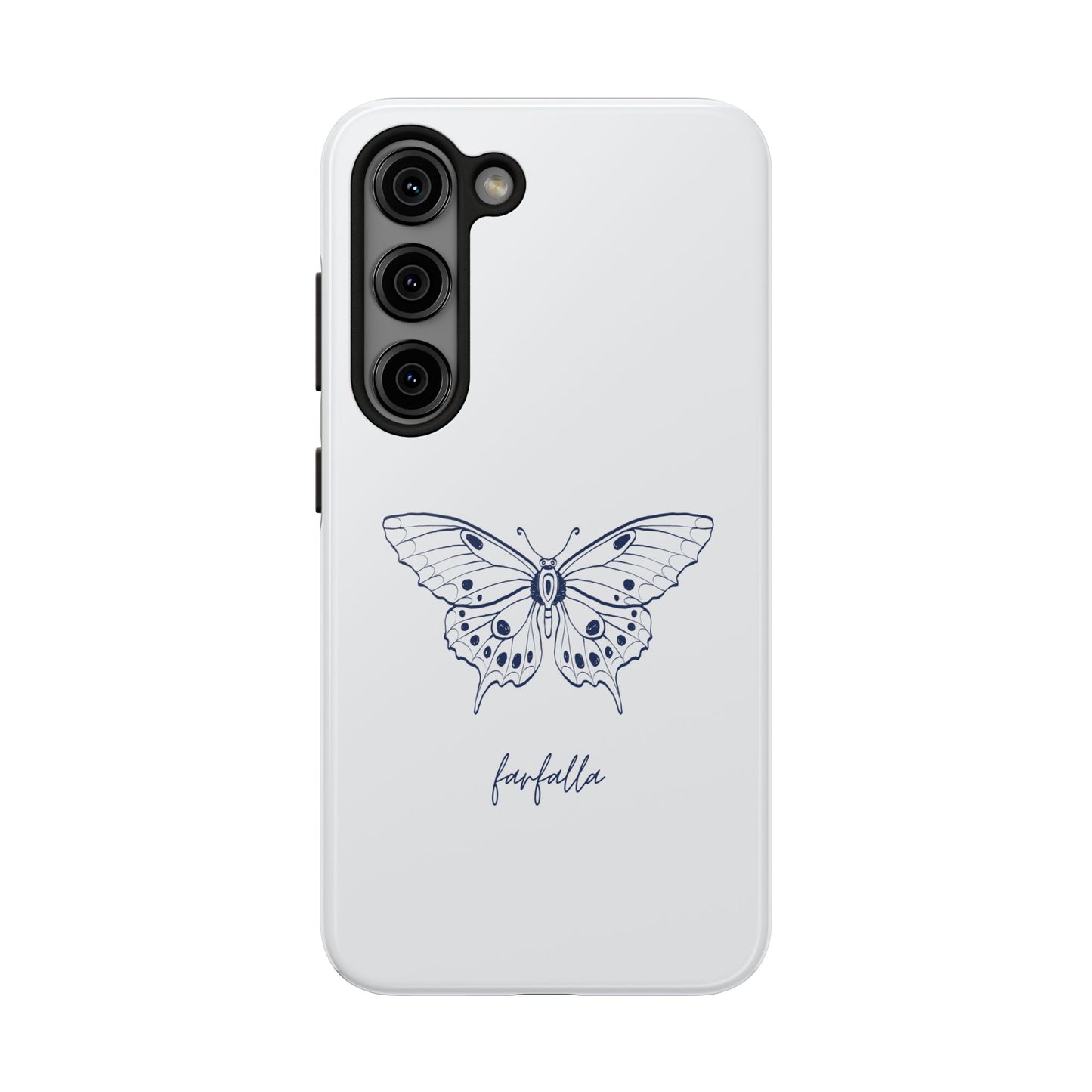 Farfalla Tough Phone Case - Butterfly Design, Protective Cover, Hard Shell Case, Stylish Smartphone Accessories, Gift for Tech Lovers