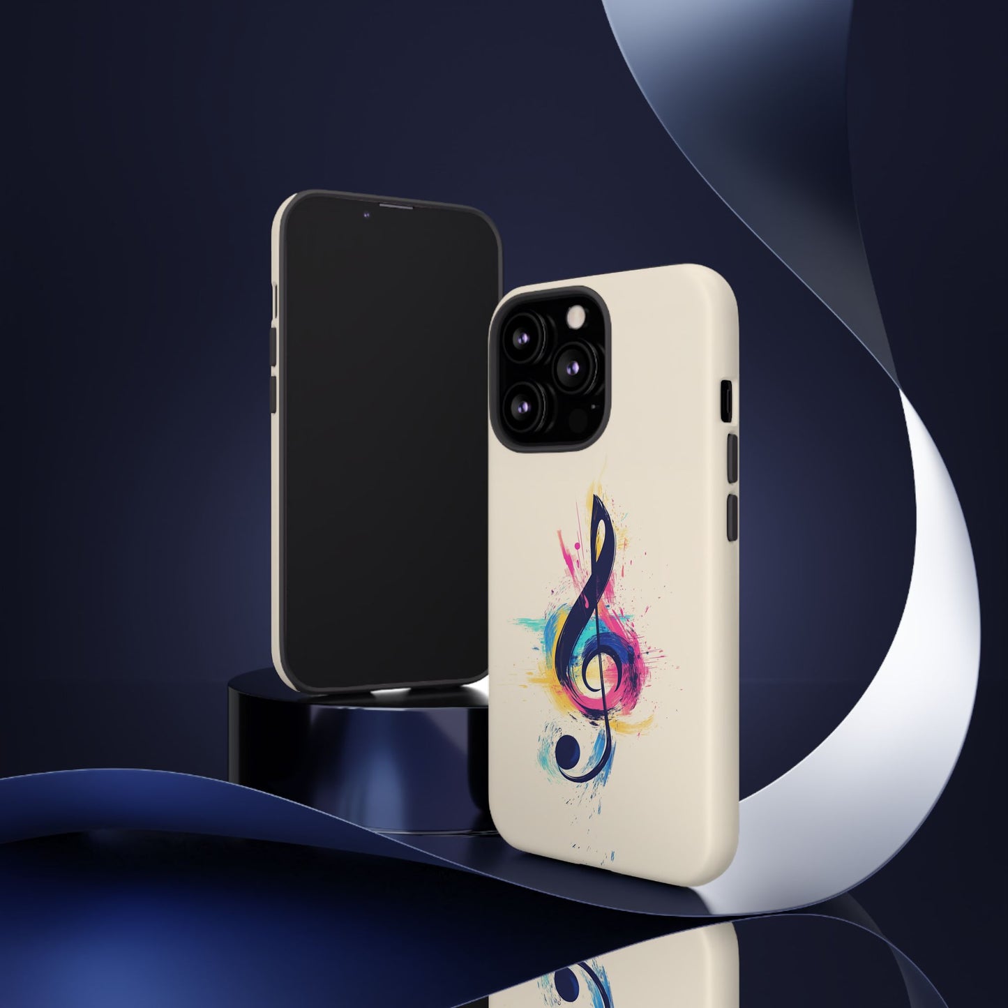 Colorful Music Theme Phone Case, Artistic Phone Cover for Music Lovers, Unique Gift for Musicians, Vibrant Smartphone Case, Eclectic Style