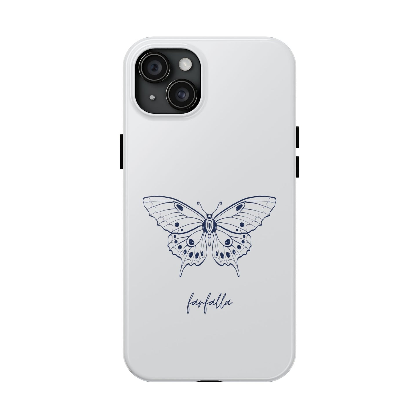 Farfalla Tough Phone Case - Butterfly Design, Protective Cover, Hard Shell Case, Stylish Smartphone Accessories, Gift for Tech Lovers