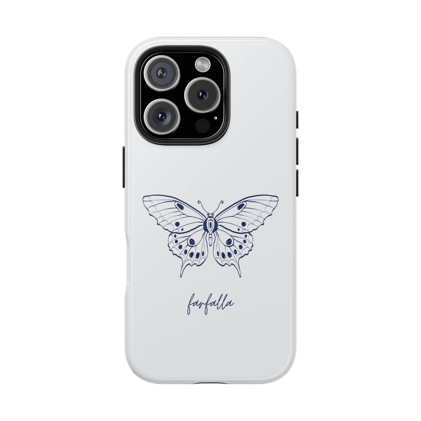 Farfalla Tough Phone Case - Butterfly Design, Protective Cover, Hard Shell Case, Stylish Smartphone Accessories, Gift for Tech Lovers