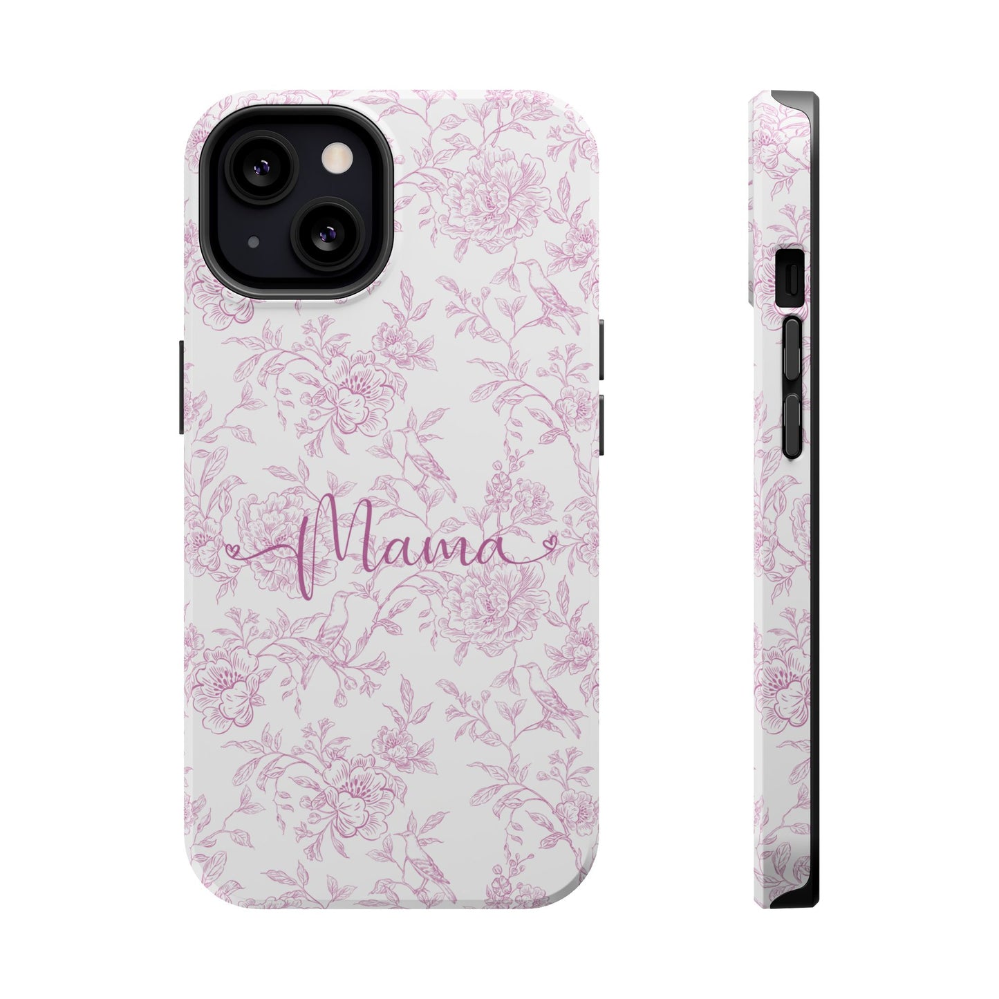 Chic Floral Magnetic Phone Case for Moms, Personalized Phone Cover, Stylish Tough Phone Case, Mother's Day Gift, Custom Phone Case
