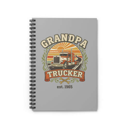 Grandpa Trucker Spiral Notebook — Vintage Semi Truck Design (est. 1965)