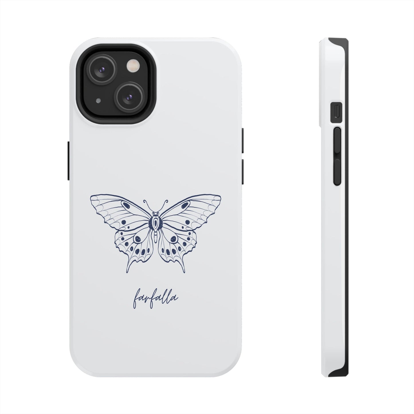 Farfalla Tough Phone Case - Butterfly Design, Protective Cover, Hard Shell Case, Stylish Smartphone Accessories, Gift for Tech Lovers