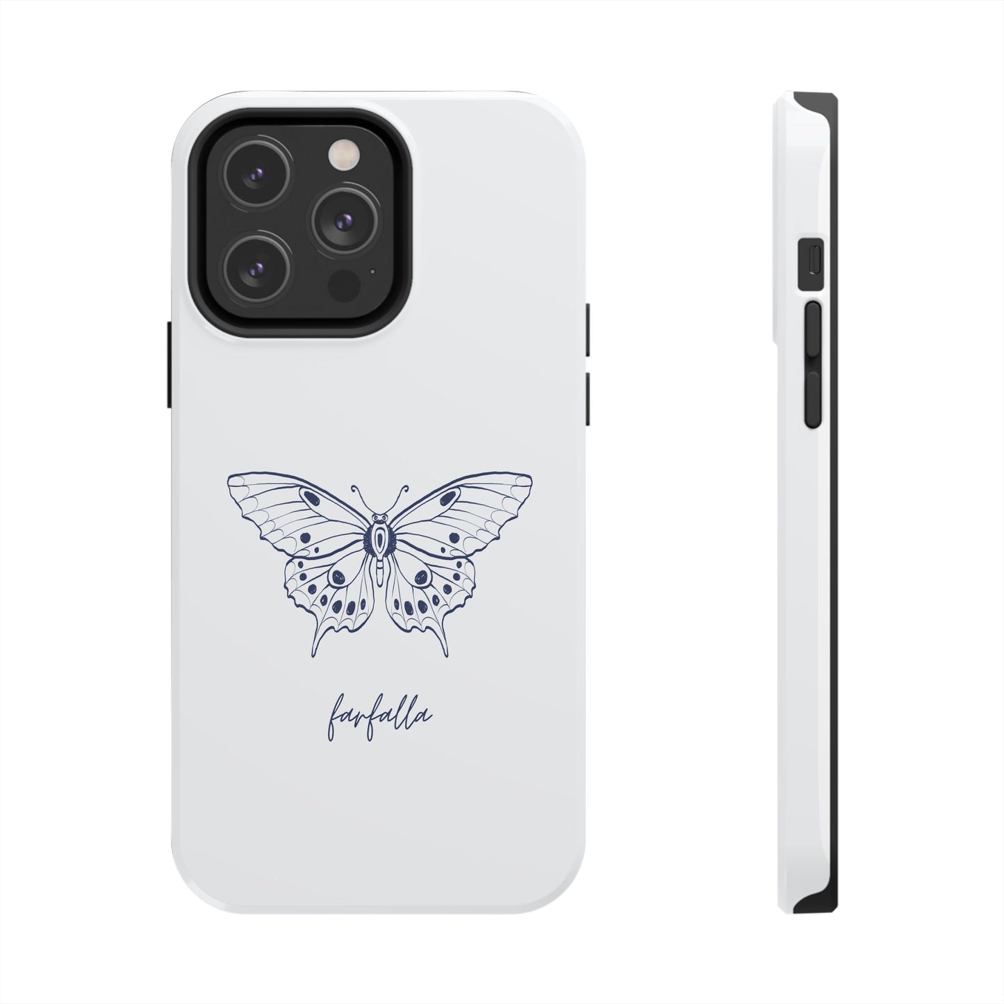Farfalla Tough Phone Case - Butterfly Design, Protective Cover, Hard Shell Case, Stylish Smartphone Accessories, Gift for Tech Lovers
