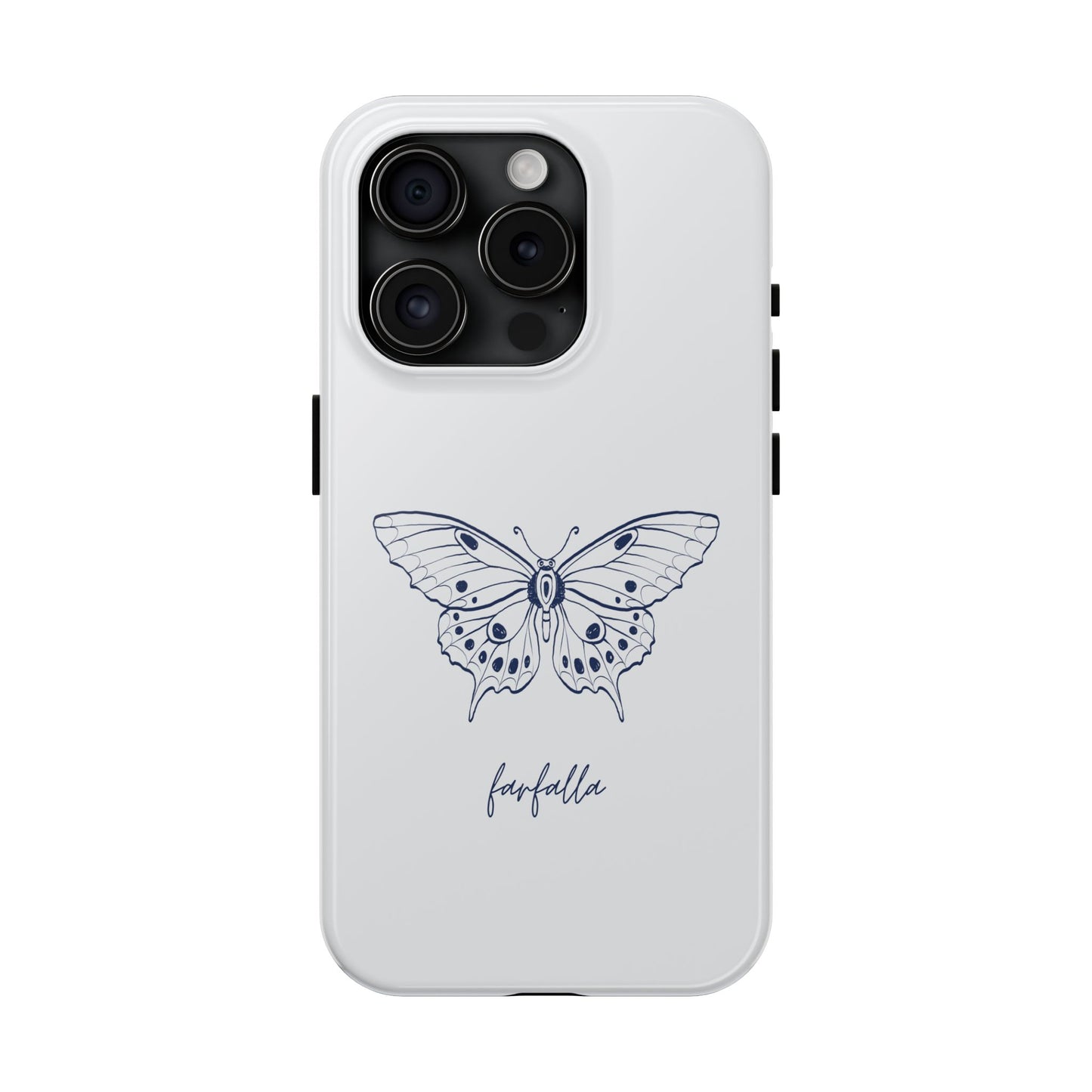 Farfalla Tough Phone Case - Butterfly Design, Protective Cover, Hard Shell Case, Stylish Smartphone Accessories, Gift for Tech Lovers