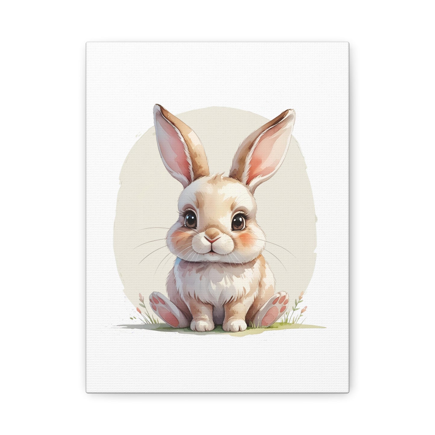 Adorable Bunny Canvas Art Print, Cute Bunny Wall Decor, Nursery or Kids Room, Easter Gift, Animal Lover Gift - Free Shipping