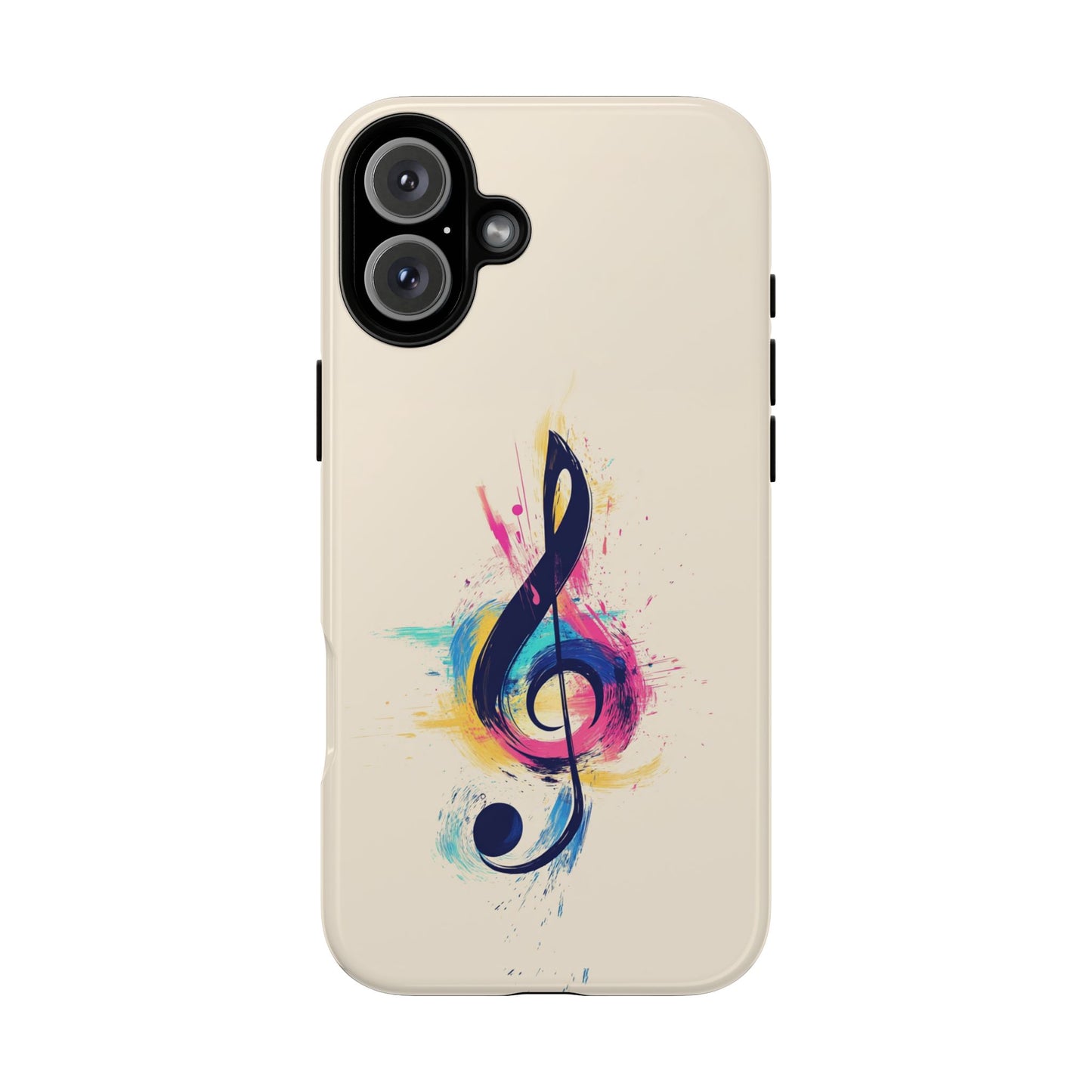 Colorful Music Theme Phone Case, Artistic Phone Cover for Music Lovers, Unique Gift for Musicians, Vibrant Smartphone Case, Eclectic Style