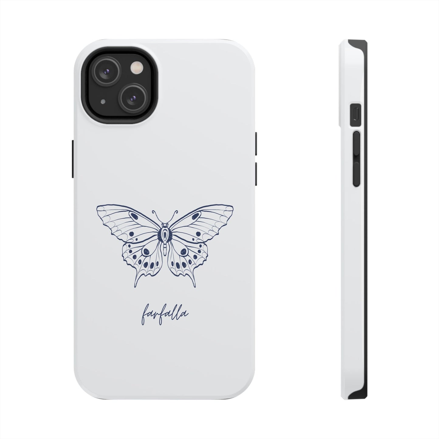 Farfalla Tough Phone Case - Butterfly Design, Protective Cover, Hard Shell Case, Stylish Smartphone Accessories, Gift for Tech Lovers