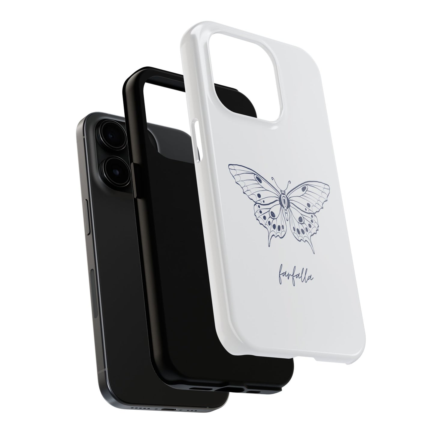 Farfalla Tough Phone Case - Butterfly Design, Protective Cover, Hard Shell Case, Stylish Smartphone Accessories, Gift for Tech Lovers