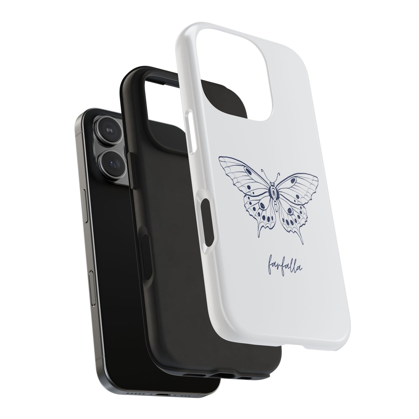 Farfalla Tough Phone Case - Butterfly Design, Protective Cover, Hard Shell Case, Stylish Smartphone Accessories, Gift for Tech Lovers