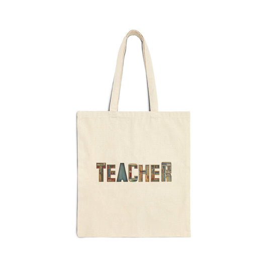 Teacher Appreciation Gift Tote Bag, Eco-Friendly Shopping Bag, Classroom Essential, Personalized Canvas Bag, Back to School