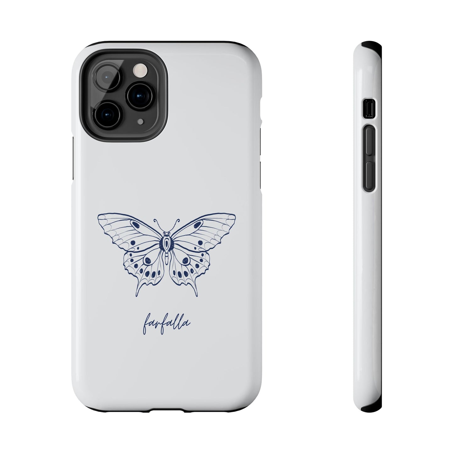 Farfalla Tough Phone Case - Butterfly Design, Protective Cover, Hard Shell Case, Stylish Smartphone Accessories, Gift for Tech Lovers