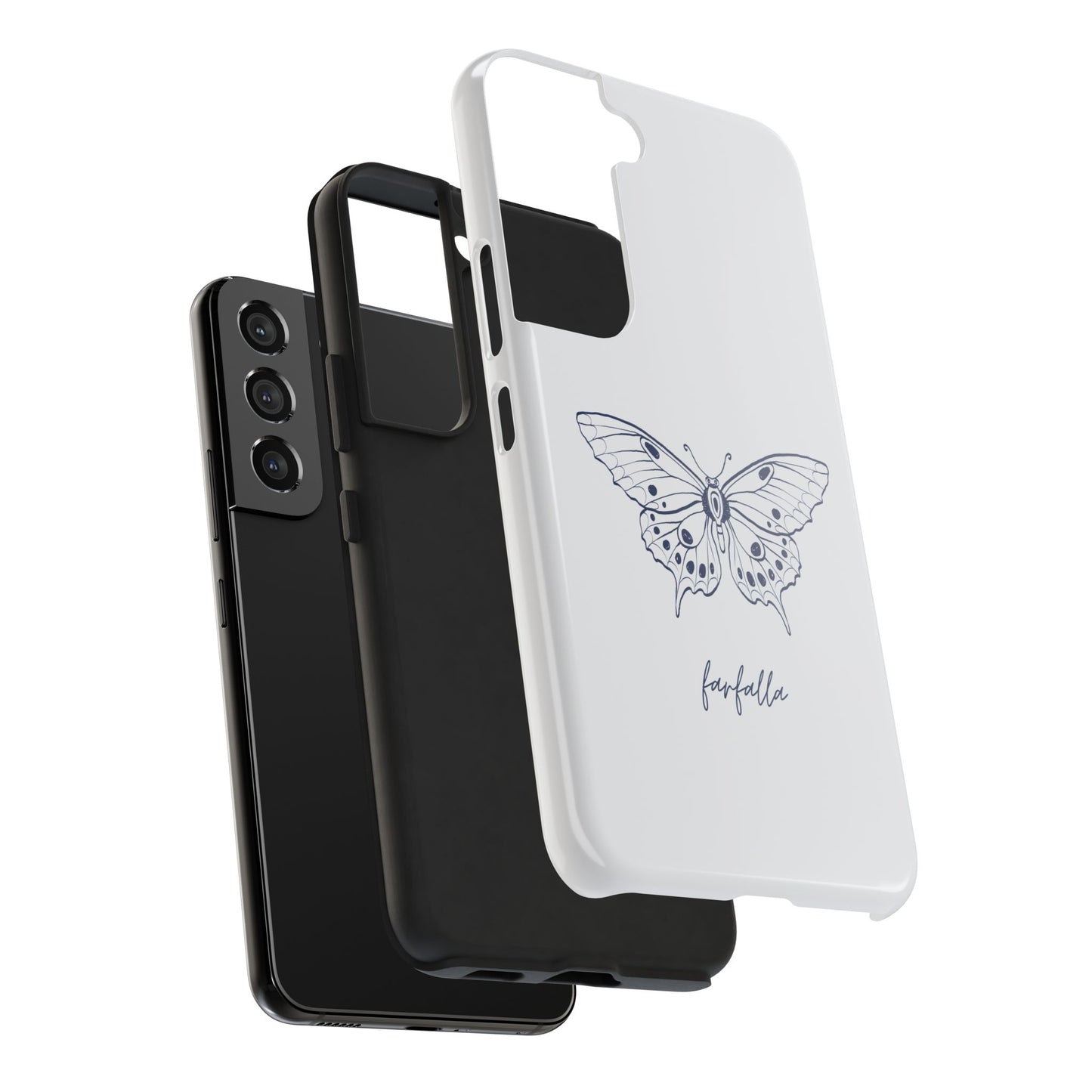 Farfalla Tough Phone Case - Butterfly Design, Protective Cover, Hard Shell Case, Stylish Smartphone Accessories, Gift for Tech Lovers