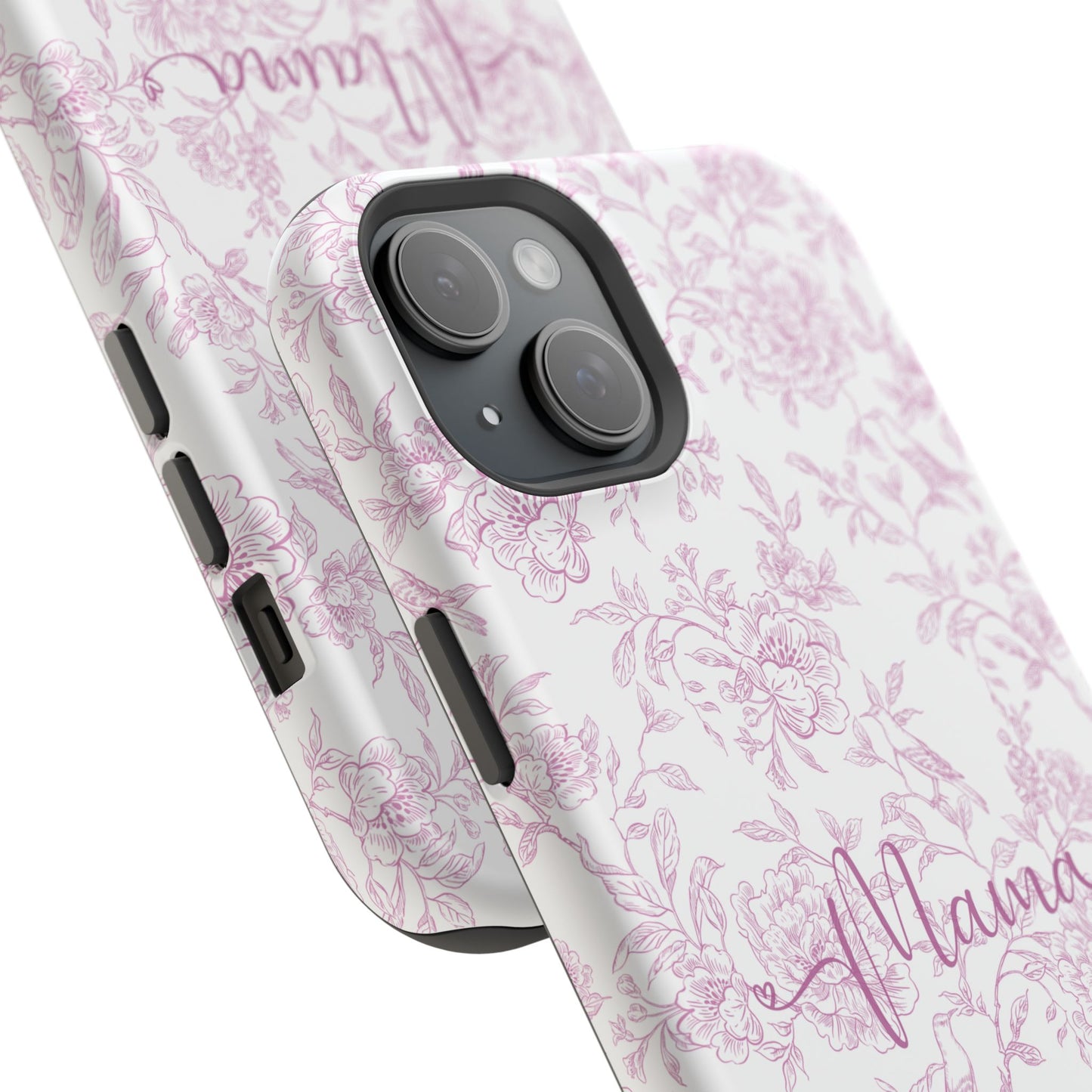 Chic Floral Magnetic Phone Case for Moms, Personalized Phone Cover, Stylish Tough Phone Case, Mother's Day Gift, Custom Phone Case