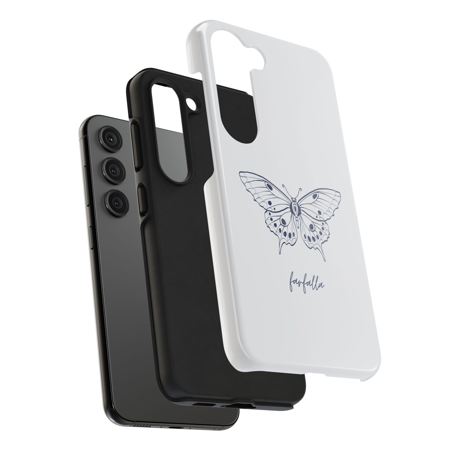Farfalla Tough Phone Case - Butterfly Design, Protective Cover, Hard Shell Case, Stylish Smartphone Accessories, Gift for Tech Lovers