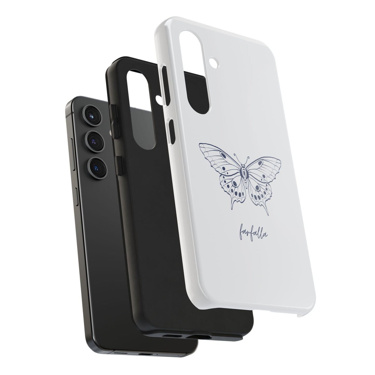 Farfalla Tough Phone Case - Butterfly Design, Protective Cover, Hard Shell Case, Stylish Smartphone Accessories, Gift for Tech Lovers