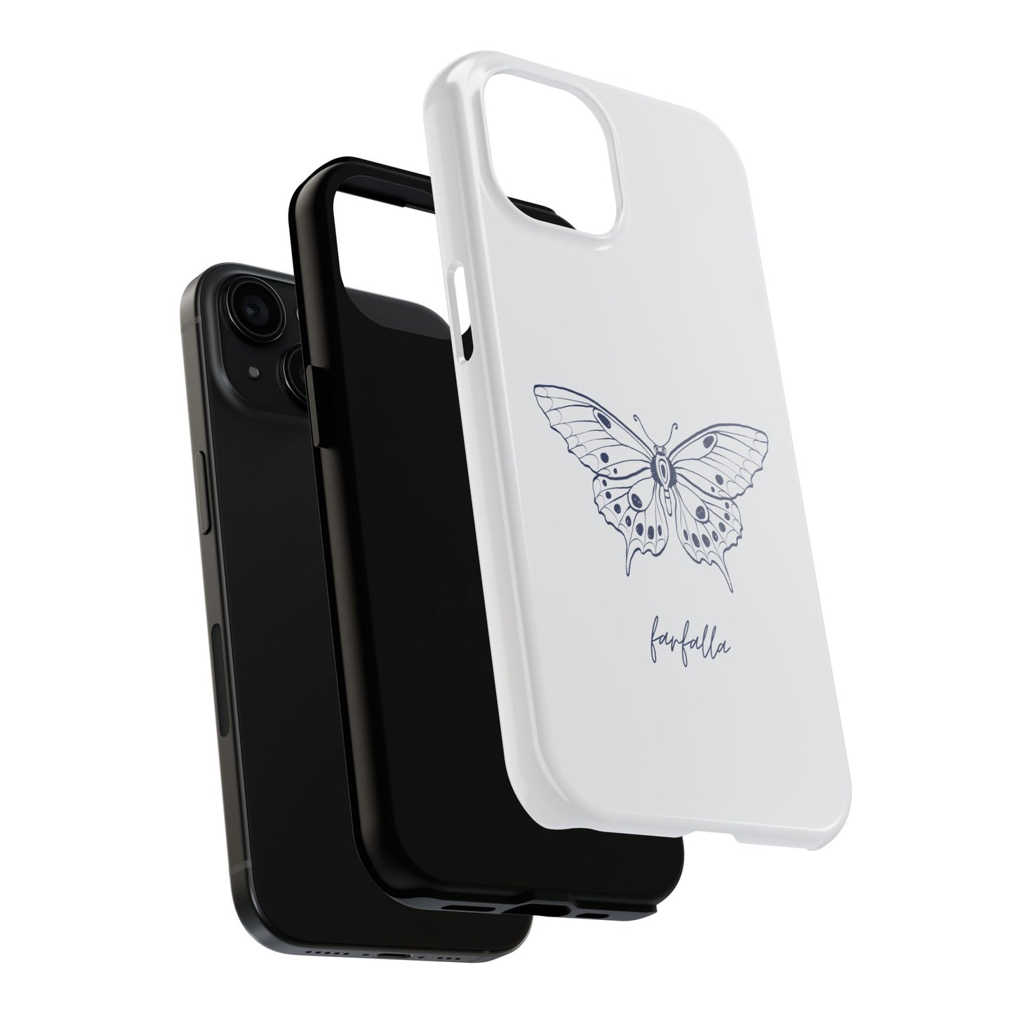 Farfalla Tough Phone Case - Butterfly Design, Protective Cover, Hard Shell Case, Stylish Smartphone Accessories, Gift for Tech Lovers