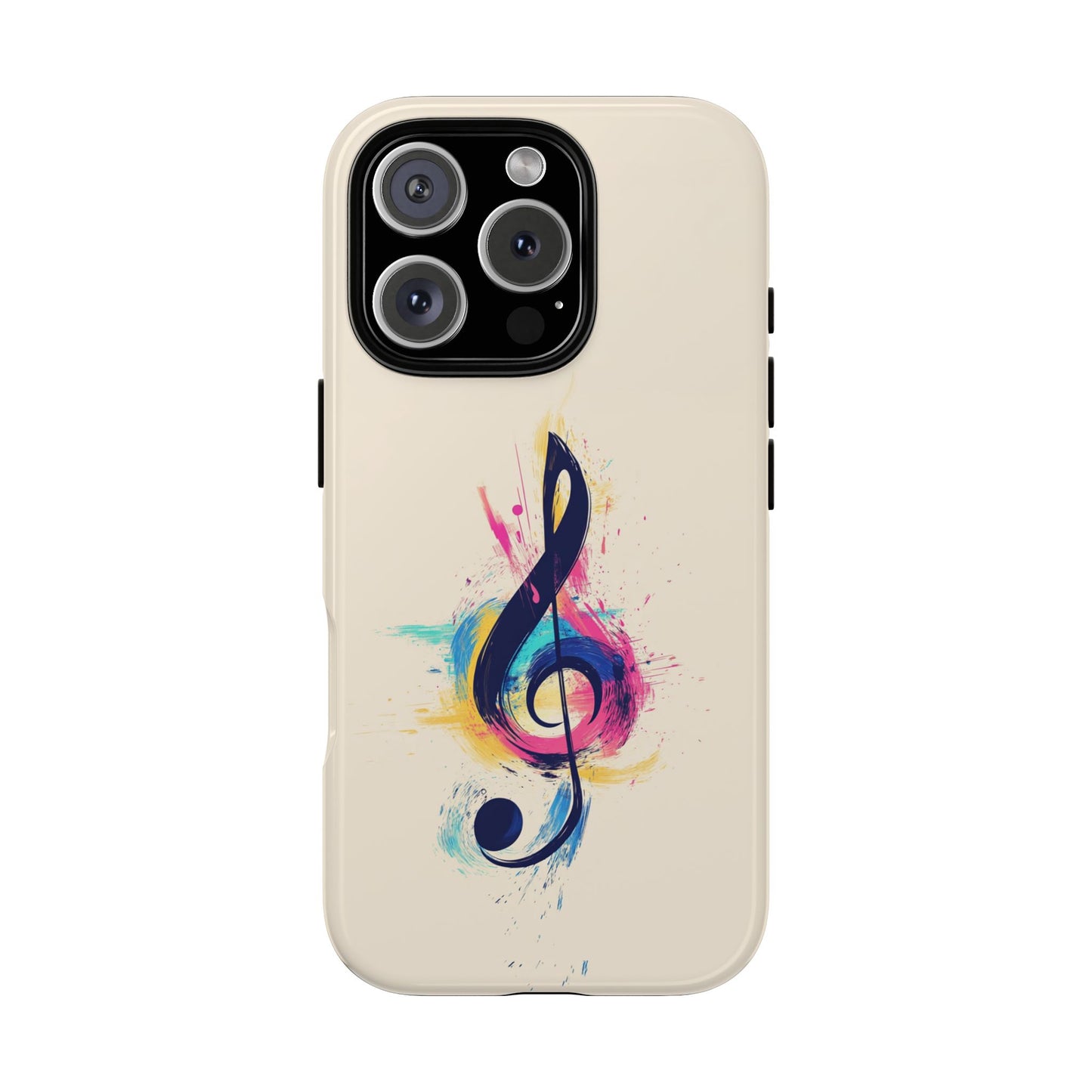 Colorful Music Theme Phone Case, Artistic Phone Cover for Music Lovers, Unique Gift for Musicians, Vibrant Smartphone Case, Eclectic Style