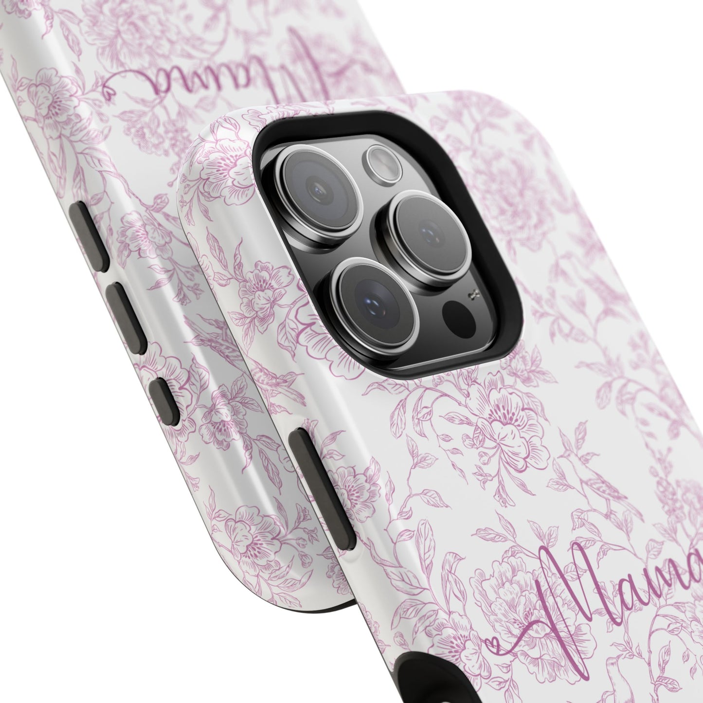 Chic Floral Magnetic Phone Case for Moms, Personalized Phone Cover, Stylish Tough Phone Case, Mother's Day Gift, Custom Phone Case